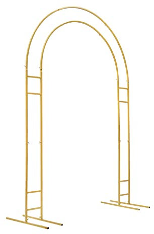 Arco para rosas, enrejado de rosas, 2,2 x 1,5 m, enrejado de jardín, arco de metal para bodas, fiestas, bautizos