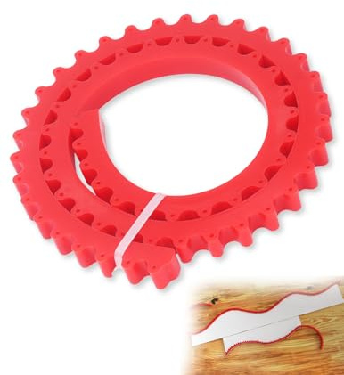 Kurvenlineal für präzise Holzbearbeitung, Flexible Kurvenschablone mit Zahnung,78.7 Zoll/200cm Frässchablone für Kurven, Oberfräsen, Möbelbau, Innenausbau und DIY Projekte