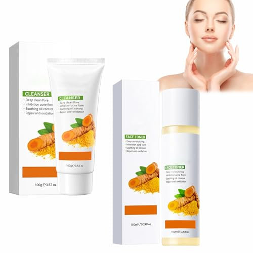 Lozione Detergente + Tonificazione, Mousse Cleanser E Curcuma Detergente Schiumogeno Al Curcuma Detergente Viso Al Curcuma Schiuma Detergente per Il Viso Al Curcuma Cleanser-5