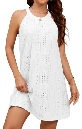 StylSense Strandkleid Damen Sommerkleid Leicht Bikini Cover Up Strandponcho Bademode Kleider Casual Trägerkleid