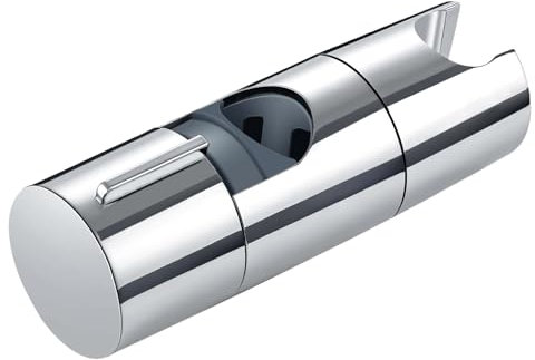 wadafen Supporto Soffione Doccia, 19–25mm, Regolabile Supporto Doccia, Universale, Per Asta Doccia, Porta Soffione Doccia Senza Foratura, Supporto Doccino Per Bagno Di Ricambio (Argento)