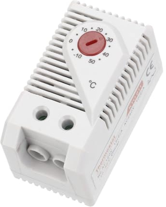 QUARKZMAN mekanisk brytare, termostat KTO011, växelskåp, temperaturregulator, -10–50 °C, justerbar, normalt stängd (N.C) temperaturkontrollbrytare