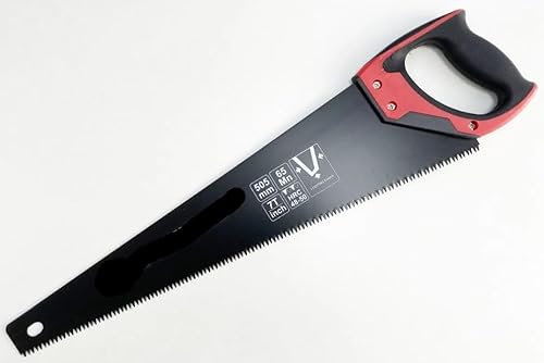 Unibos | 8PPI/7TPI Wood Hand Saw | First Fix Double Ground Blade 505mm | Ergonomic Soft Grip Handle | DIY Tools Woodworking Handsaw