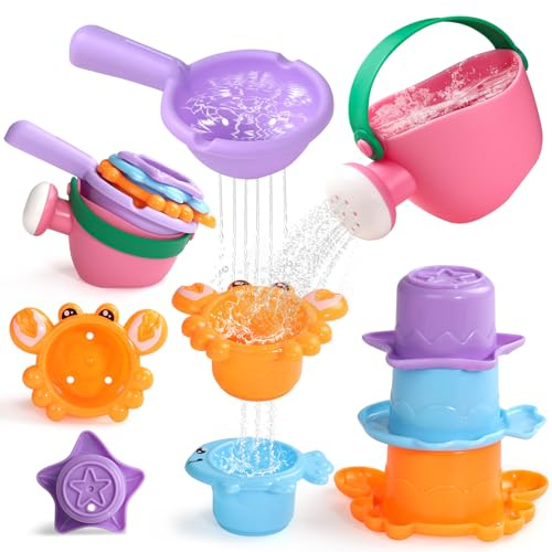 Giochi Bambini 1 Anno Giochi Bagnetto Neonato Gioco Bambino 1 Anno Set Bagnetto Neonato e Spiaggia Acqua Bambini con Tema Mare Animali Regalo Bambina Bambino 1 2 Anni Regali Natale
