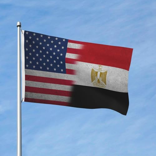 Drapeau vintage de l'Égypte, bannière américaine de 90 x 150 cm, en polyester, double face, pour jardin, extérieur, maison, cour, festival, décoration