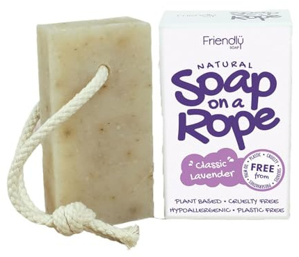 Friendly Soap - Natural Soap On A Rope - 'Classic' Lavender 125g