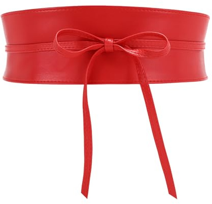 JasGood Damen Breiter Obi Gürtel Damen Taillengürtel Breiter Wickelgürtel Taille Band zum Schnüren Hüftgürtel Bindegürtel für Kleid