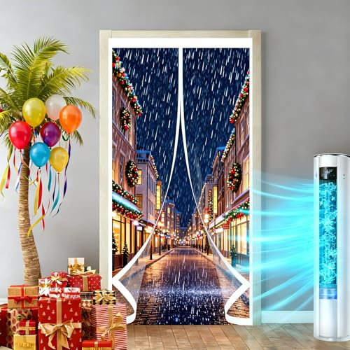 Rideau de Porte Magnétique 71 x 185 cm Anti Froid et Chaleur Vent Isolation Phonique Imperméable Rideau Isolant Thermique avec Magnétique pour Cuisine, Chambre à Coucher, A