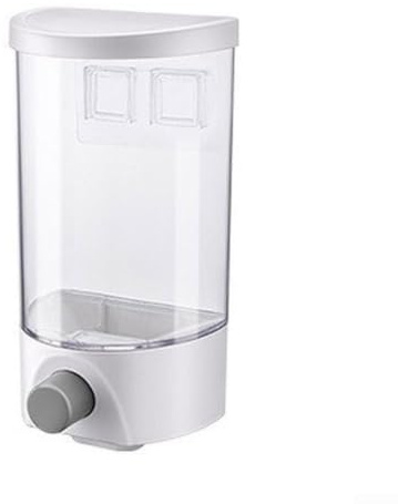 Wall Mounted Rice Dispenser, Large Capacity Cereal Container with Lid for Kitchen Storage, ABS Plastic Grain Organizer for Oats Beans Detergent(Large)