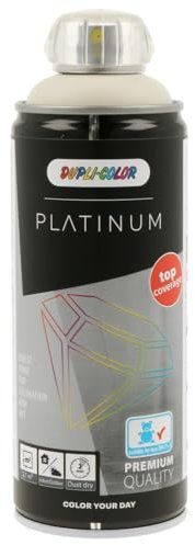 DUPLI-COLOR PLATINUM RAL 9001 cremeweiß seidenmatt 400 ml Spraylack, schnelltrocknend, exzellente Deckkraft, hohe Ergiebigkeit, UV-beständig, lichtecht und langlebig