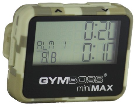 Gymboss miniMAX Timer a intervalli programmabili e Cronometro – Colore Mimetico Verde/Abbronzatura Opaco