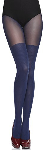 Merry Style Collant fantaisie femme 40 deniers Lycra à rayures illusion cuissardes Collant à Motif Lingerie Sexy Sous-vêtements Femme MS 387
