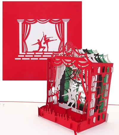 Pop-Up Karte Schwanensee – Ballett“ 3D Geburtstagskarte & Einladungskarte zu Tanz, Theater, Tanzkurs, Tanzen Lernen – als Geschenk & Geschenkgutschein zu Ballettschule, Musical & Tanztheater