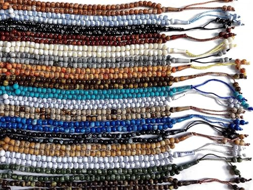 Treasure.of.Egypten parti 10 stora Tasbih bön 99 oroliga pärlor Misbaha islamisk Allah & Mohammed radband