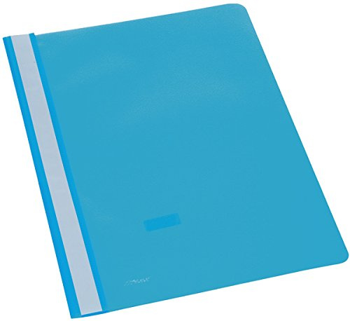 Schnellhefter DIN A4 Kunststoff Sichthefter Schul-Hefter hellblau Kunststoff plastik Schule Büro (100er Packung, hellblau)