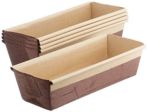 DECORA 0320181 Moldes para Plumcake, Muy Prácticos para Hornear, Presentar y Regalar Plumcakes, Resistente hasta 200°C, Paquete de 5