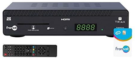 Triax THR7610 Récepteur TV Satellite HD + Carte Viacess Fransat PC6 Eutelsat 5W