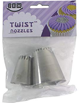 PME NZ907 Twist Nozzle-22T & 23T, Stainless Steel, Silver, Argentée