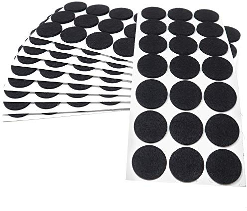 Adsamm® / 210 x Selbstklebende Filzgleiter/Schwarz/ø 30 mm/Rund/Möbelgleiter aus Filz mit 3.5 mm Stärke/Möbel- und Bodengleiter