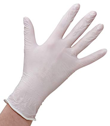 Herrmann Einweghandschuh in Größe L | 100 Stück | Nitril Einzelhandschuhe Weiß in praktischer Spenderbox | Ideal für Hygienebereiche - wie Lebensmittelbranche, Kosmetik uvm. | latexfrei