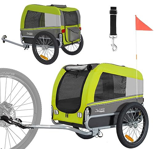Tiggo VS Pets M Hundeanhänger Fahrradanhänger für Hunde Hundefahrradanhänger 80201 (GRÜN)