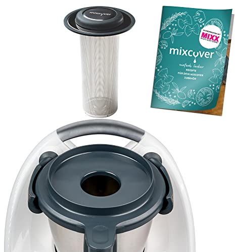 mixcover Edelstahl Teesieb Teefilter mit Ebook Rezeptheft kompatibel mit Vorwerk Thermomix TM6 TM5 TM Friend in Verbindung mit Messerersatz - Thermomix Zubehör
