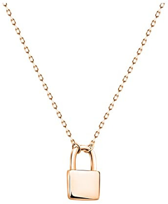 Sofia Milani - Women’s Necklace 925 Sterling Silver - rose gold-plated/rose golden - Padlock Pendant - N0441