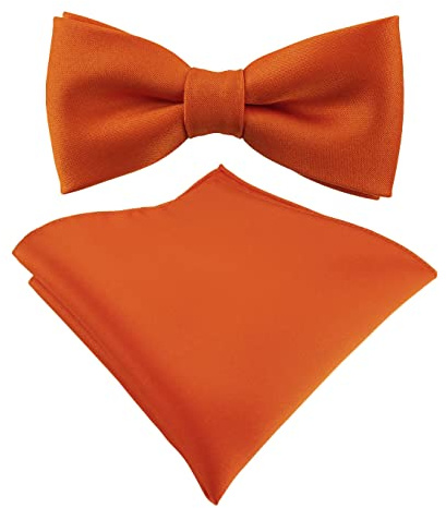 TigerTie - Set Kleinkinder Baby Fliege in Uni einfarbig mit Gummizug 29 bis 40 cm Halsumfang verstellbar + Einstecktuch + Aufbewahrungsbox