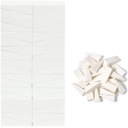 Spugna Per Il Trucco, 30 Pezzi Cunei Cosmetici Fondazione, Spugna Triangolare Trucco, Spugnette Trucco Monouso, Spugne per Viso Set per Applicare Il Trucco, Spugne Da Trucco Triangolari Per Viso