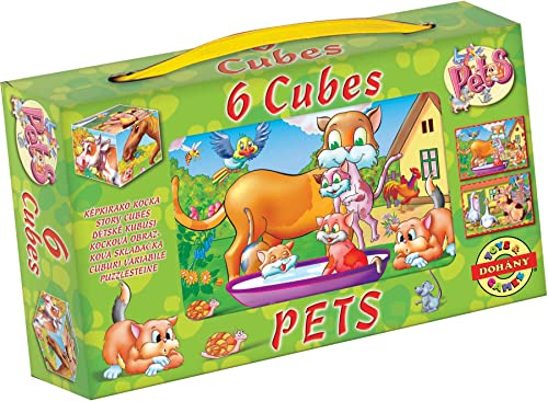 Würfel Puzzle Bilderwürfel 6-TLG. Kinderpuzzle Tiere