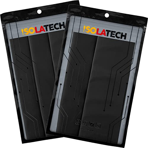 ISOLATECH Schrumpfschlauch Set Schwarz 3:1 Ø30mm Ø40mm mit Kleber | Unbeschriftet, 5-teilig, 3x 20cm Ø30mm und 2x 20cm Ø40mm, aus Polyolefin, zum Isolieren von Kabeln und Lötverbindungen