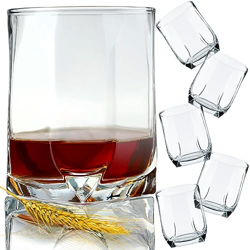 KADAX Verres à whisky, 320 ml, en verre robuste, passent au lave-vaisselle, verres universels pour servir des desserts, whisky, brandy (6 x 320 ml)