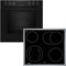 NEFF EDX4B, Einbau-Herd-Set bestehend aus Integrierbarer Herd-Kochfeld-Kombination 60 cm breit, CircoTherm, Easy Clean, LED-Display, Bräterzone, Schwarz