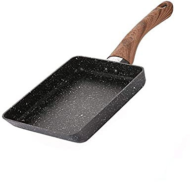 GaRcan Japanische Omelettpfanne, antihaftbeschichtete Bratpfannen, rechteckige Tamagoyaki-Pfanne, Eierpfanne, Pfannkuchenpfanne, für Herde und Induktionsherde – rosa Bratpfanne