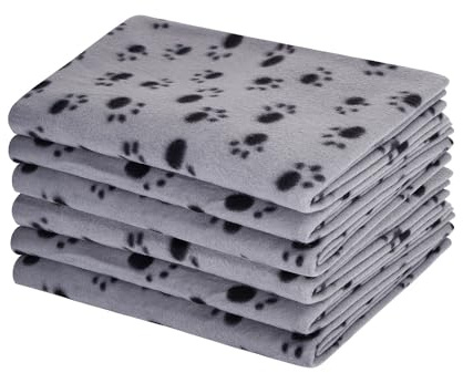 Nobleza - 6*Manta para Perros Mascotas Manta Sofa Suave Manta para Mascotas Perros Gatos Cálida Protección para Sofá, Cama, Lavable a Máquina, Gris, 75 * 75cm