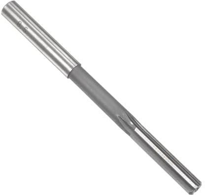 sourcing map Alesatore per serraggio 8,5 mm, H7 HSS, tornio alesatore a 6 scanalature dritte, utensile da taglio a gambo rotondo, punta da trapano per alesatura metrica per foro metallico in acciaio