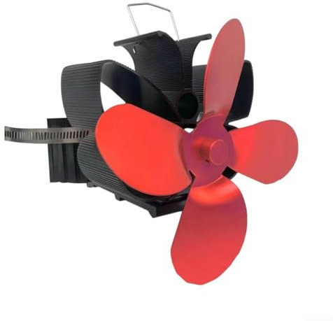 YUANGANG Wandventilator mit 4 Flügeln, Holzbrenner, Ventilator für Holzöfen, Holzofenventilatoren, wärmebetriebener Ofenventilator, wärmebetriebener Ofenventilator für Holzbrenner