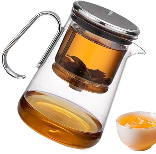 ycezw Infuseur à thé, théière avec infuseur à thé en vrac avec passoire,Théière magnétique avec passoire et couvercle | Machine à thé ornementale élégante avec poignée pour thé et feuilles en vrac