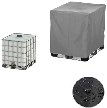 DLLDLGG Tapa para Contenedor IBC De 350 Galones Resistente Impermeable Tapa para Contenedor IBC Tapa para Tanque De Agua Tapa para Barril De Lluvia Apta para Tanque De Agua De Jardín Al Aire Libre(Gra