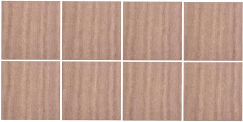 Teppichfliesen Selbstklebend Teppichfliesen für zu Hause, 8 Stück, Selbstklebende Teppichfliesen, 30,5 x 30,5 cm, Teppichbodenfliesen für Büro und Zuhause, rutschfest, abziehen und ankleben, waschbar