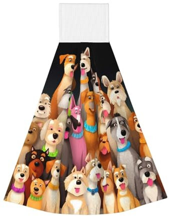 QMNKLET Hängendes Küchentuch, weiche Korallen-Samt-Handtücher, Waschlappen, super saugfähig, zum Binden von Hunden, für Badezimmer, Küche, Reinigung von Geschirrtüchern