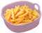 Plat à gratin carré en céramique 650 ml, 18,5 x 17 x 6 cm, avec poignées, accessoire pour friteuse à air chaud, four à micro-ondes et four, violet