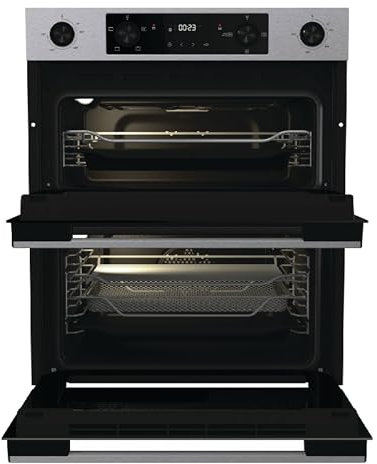 Hisense Built-in Electric Double Oven, 72.3 x 59.5 x 57.5 cm, Stainless Steel, LED Display, Touch and Rotary Controls, A/A Energy Rating