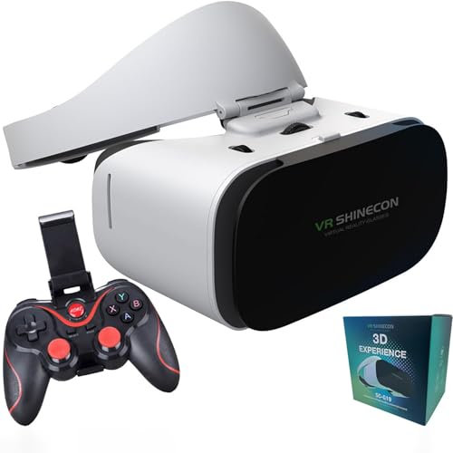CXCZFG Gafas Realidad Virtual 3D, Gafas Inteligentes para Videojuegos Gafas Pantalla Vídeo, Ajuste Miopía 600°, para iPhone 16/15, Steam Deck, ROG, Mac, PC, Android E iOS(X3)