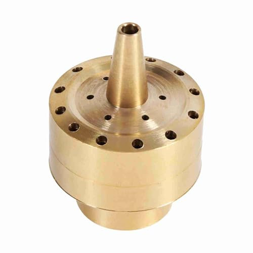 Mässingskolonnträdgårdsdamm fontän vatten munstycke sprinkler sprayhuvud guld för hemmans innergård trädgårdsdekor (1/6 15,5-17,5 cm huvudomkrets)