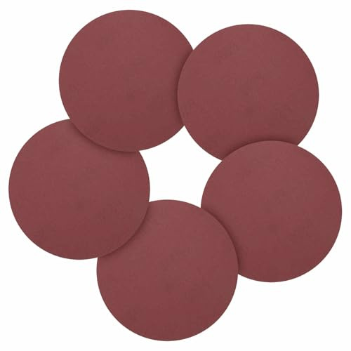 CoCud 100 Pcs 125 mm Disque De Ponçage Grain 1000 Rond Avec Dos Adhésif Pour Ponceuse Orbitale Aléatoire Ou Réparation Automobile, Meulage Et Polissage, Rouge