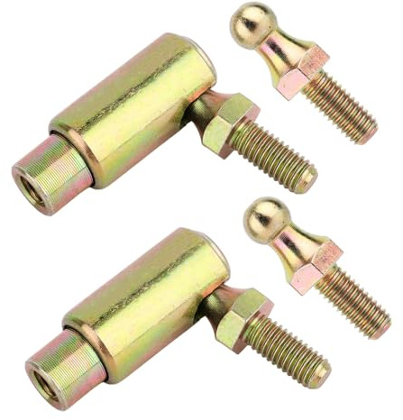 2 Sets Throttle Cable Ends, Carbon Steel 10-32 Female Thread Ball Joint Quick Stops Disconnect Throttle Linkage Cable End Fittings Clamp for Diesel Trucks Repair Kit
