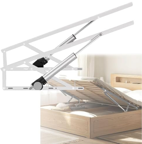 Meccanismo di sollevamento elettrico per letto, resistente, 2 pezzi, con telecomando, hardware salvaspazio per un'organizzazione ottimale della camera da letto