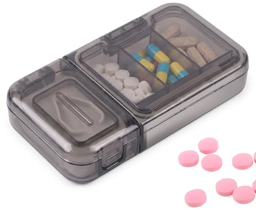 Teouuas Coupe-Comprimés, Coupe-Comprimé, Séparateur de Pilules Portable
