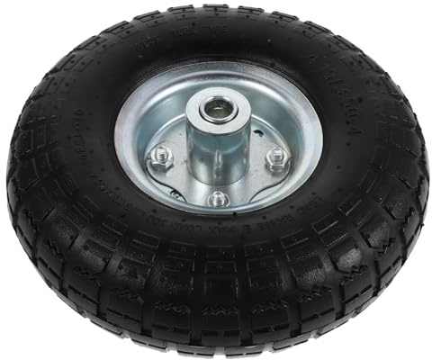 SHINEOFI Ruota per Carriola in Gomma Nera Assorbimento degli Urti e Riduzione delle Vibrazioni per Carrelli da Giardino e Tagliaerba